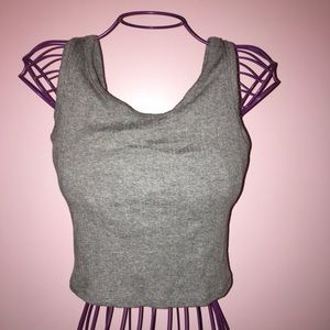 Basic gray crop top